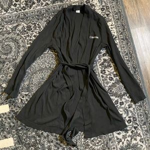 Calvin Klein Ribbed Wrap Robe
